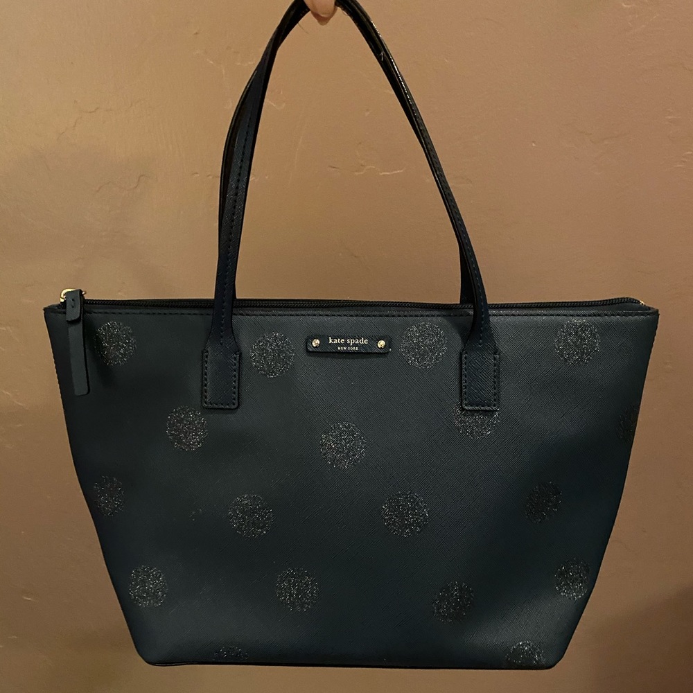 Kate Spade - Navy Hani Haven Lane Glitter Dot Tote